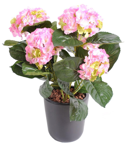 Kunstig Pink Hortensia-Syning Høj 40 Cm