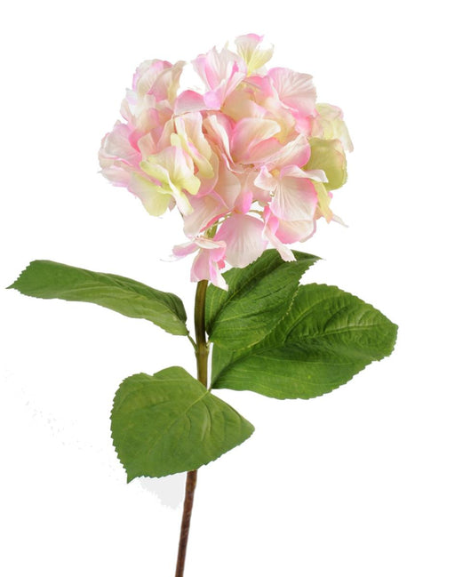 Kunstig Hortensia Pink Grøn 80 Cm Blomsterstilk