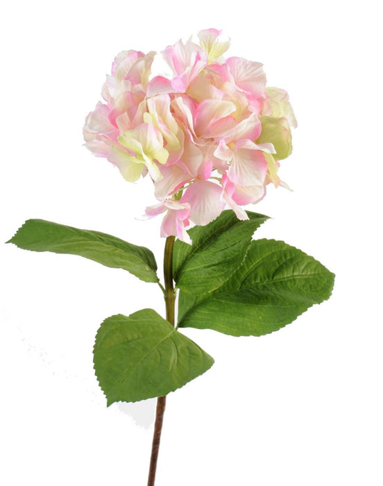 Kunstig Hortensia Pink Grøn 80 Cm Blomsterstilk