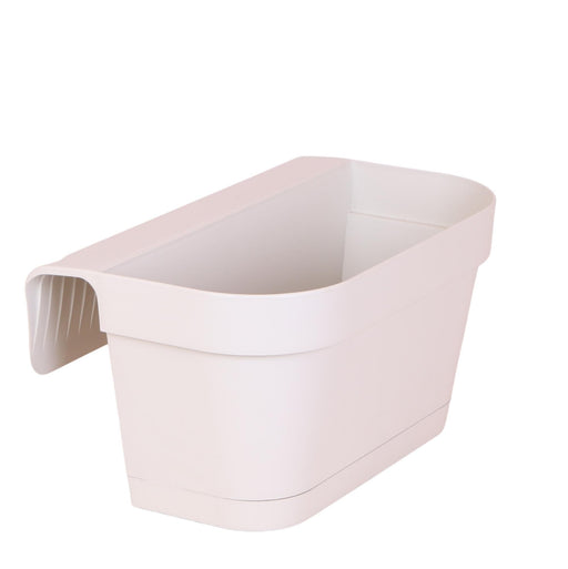 Hvid Plast Altan Plantekasse Med Ophængningssystem - 36 Cm Bred
