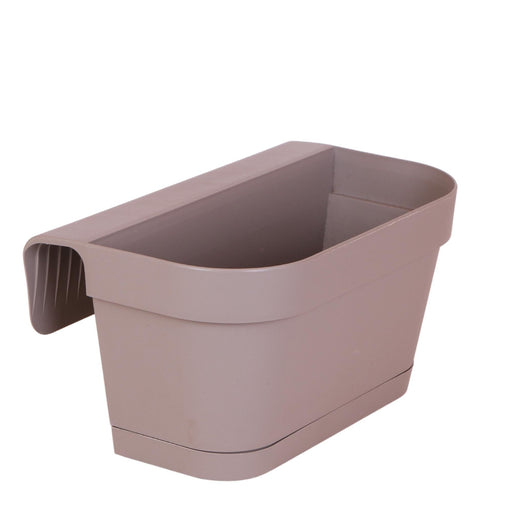 Taupe Plast Altan Plantekasse Med Ophængningssystem - 36 Cm Bred