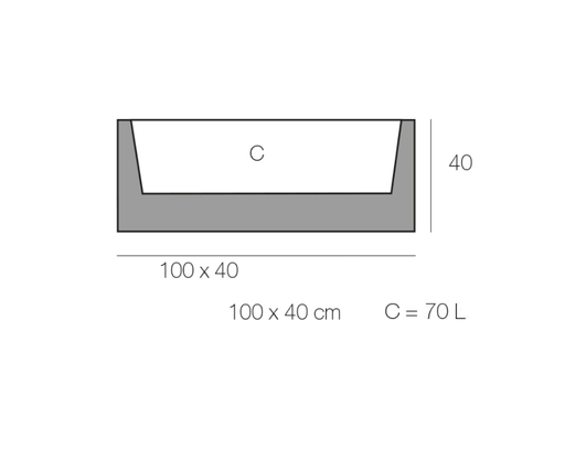 Jardi-Thracite Plantekasse 100 Cm