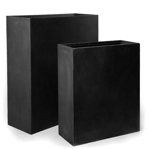 Sort Vægplantekasse 80X79Cm Fiberstone Indendørs Udendørs
