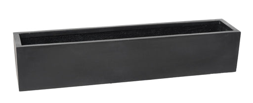 Sort Fiberstone Plantekasse 100X25Cm Til Altan