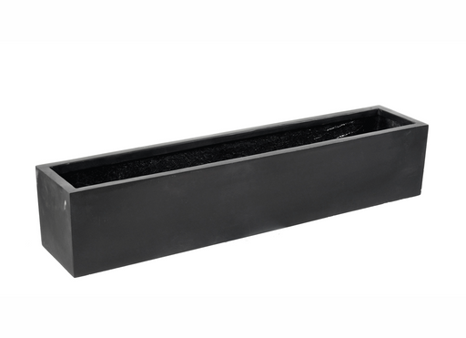 Sort Fiberstone Plantekasse 100X25Cm Til Altan