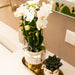 Le Chic Bloempot - Hvid Gryde Med Gulddetaljer