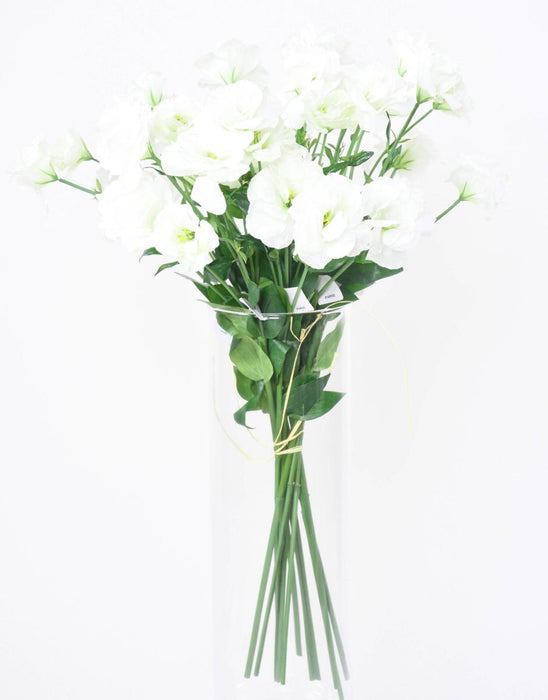 Hvid Kunstig Lisianthus 70Cm Dekorativ Buket