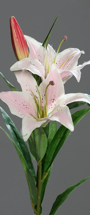 Kunstig Lilje 78 Cm Med To Lyserøde Blomster