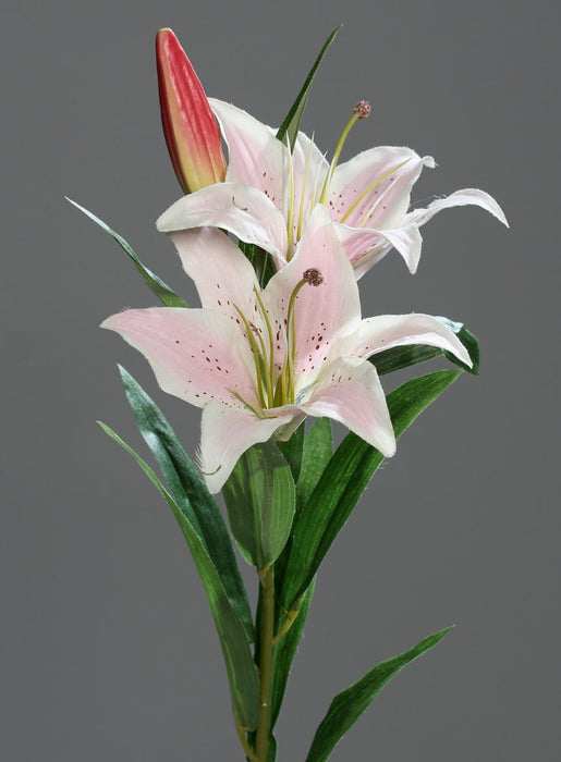 Kunstig Lilje 78 Cm Med To Lyserøde Blomster