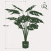 Monstera Deliciosa Kunstig Plante - H110Cm, Ø13Cm