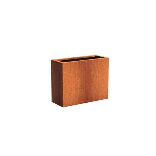 Rektangulær Corten Stålvæg Til Blomster 100X80Cm