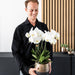 Kombineret Tilbud: 2 Hvide Phalaenopsis Orkideer I Blomst