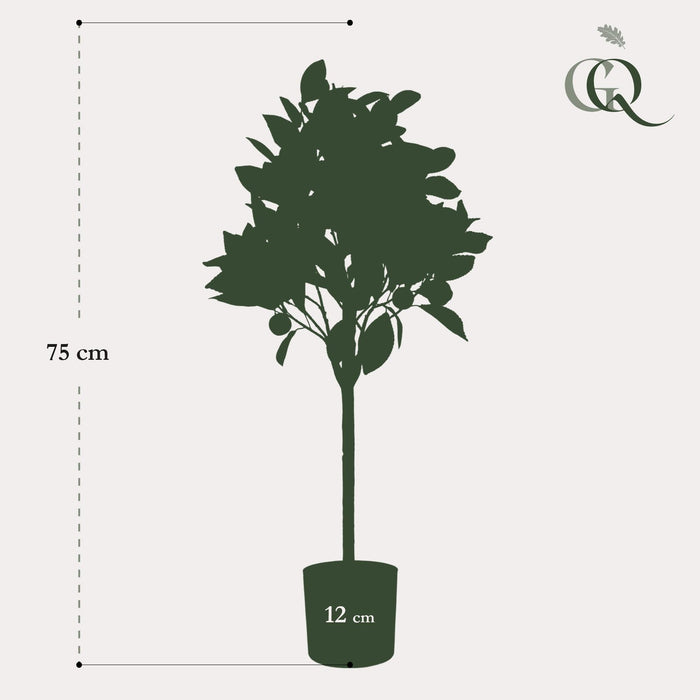 Orange Træ Kunstig Plante - H75Cm, Ø12Cm