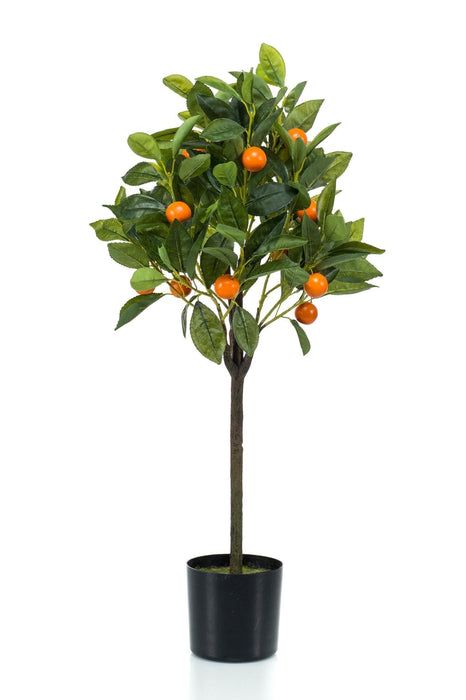 Orange Træ Kunstig Plante - H75Cm, Ø12Cm