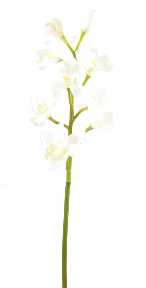 Kunstig Cymbidium Orchid 100Cm Hvid