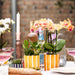 Jamaica Orange Orchid Med Malet Stripe Pot