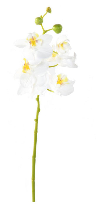 Kunstig Phalaenopsis Orkidé 60 Cm Hvid 6 Blomster
