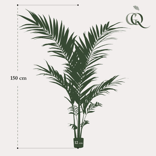 Kentia Palme Kunstig Plante - H150Cm, Ø12Cm