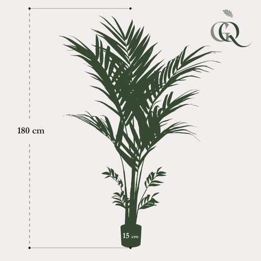 Kentia Palm Kunstig Plante - H180Cm, Ø15Cm