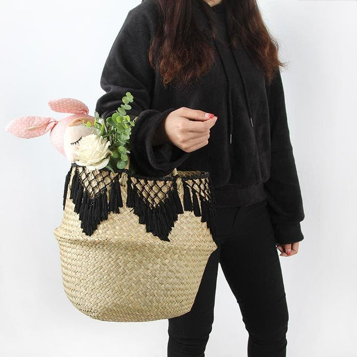 Bohemian Basket Pompoms Sort