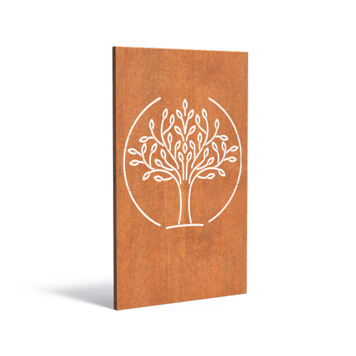 Corten Træpanel 180X110 Til Haveterrasse