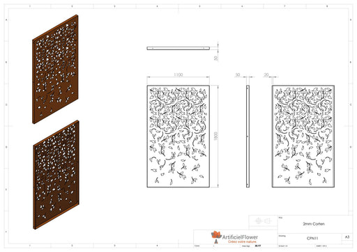 Corten Stålpanel Til Have Og Terrasse