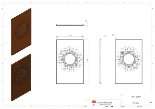 Corten Stålpanel Til Haveterrasse