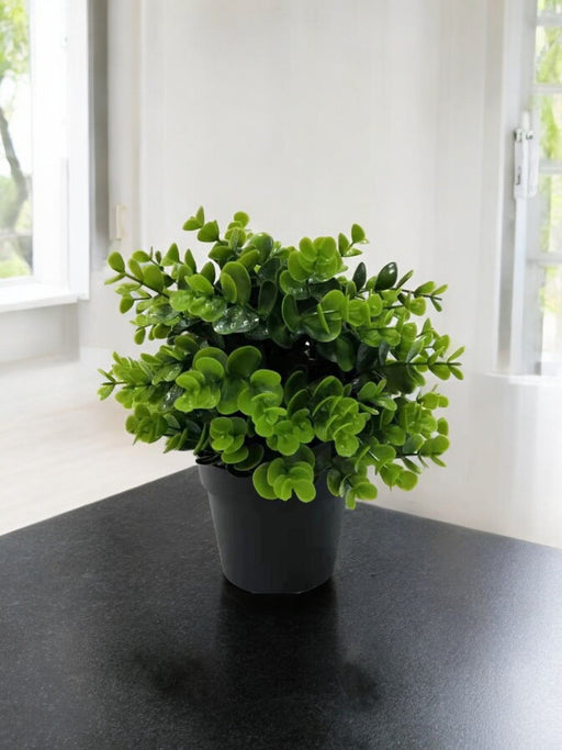 Lille Grøn Plante - Kunstig Udendørs Plante I Potte