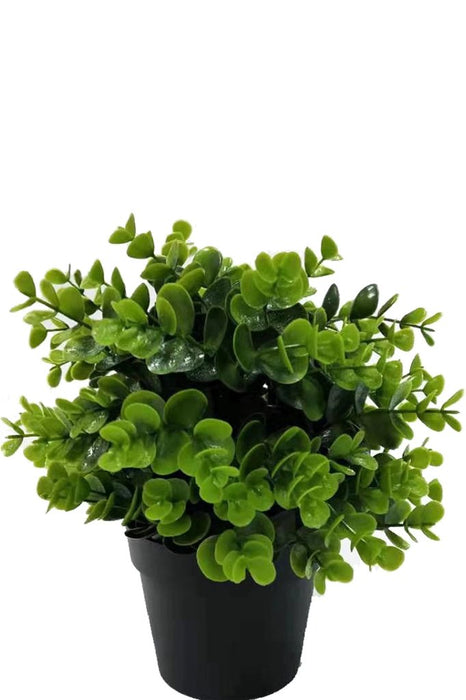 Lille Grøn Plante - Kunstig Udendørs Plante I Potte