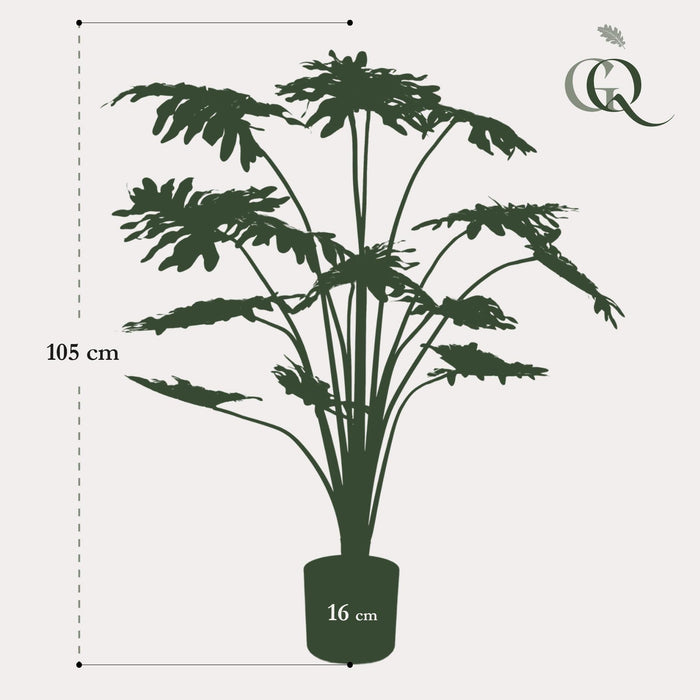 Philodendron Kunstig Plante - H105Cm, Ø16Cm