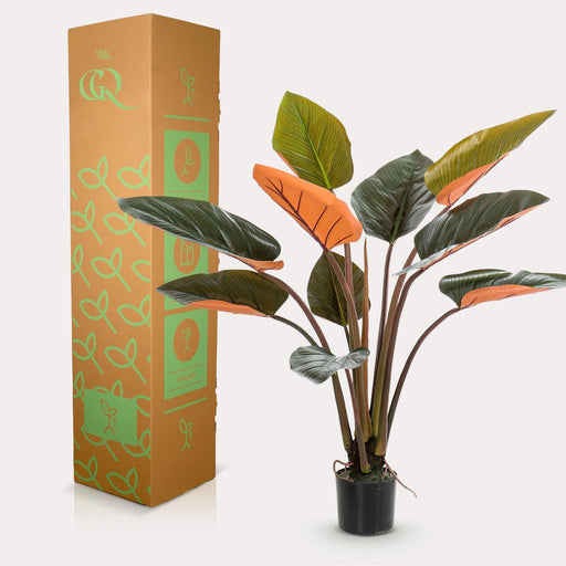 Philodendron Kunstig Plante - H120Cm, Ø14Cm