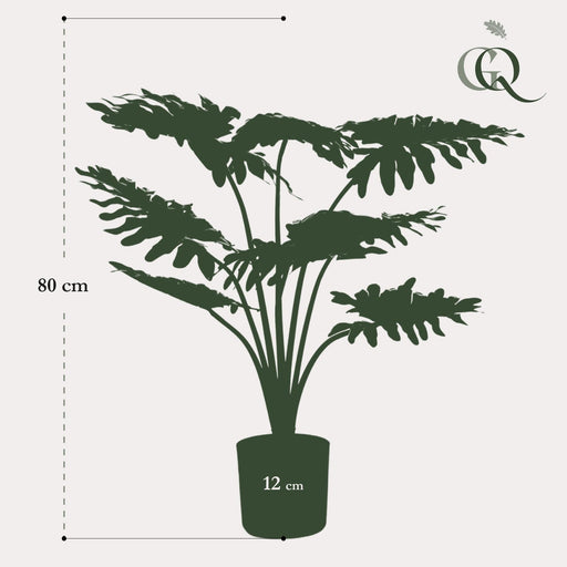 Philodendron Kunstig Plante - H77Cm, Ø12Cm