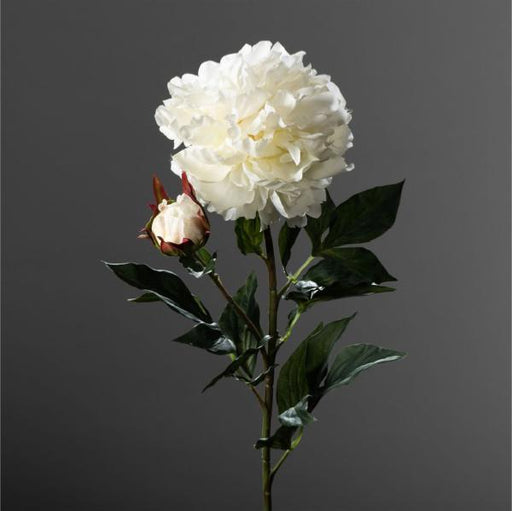 Hvid Kunstig Pæon 88 Cm Interiør Dekoration