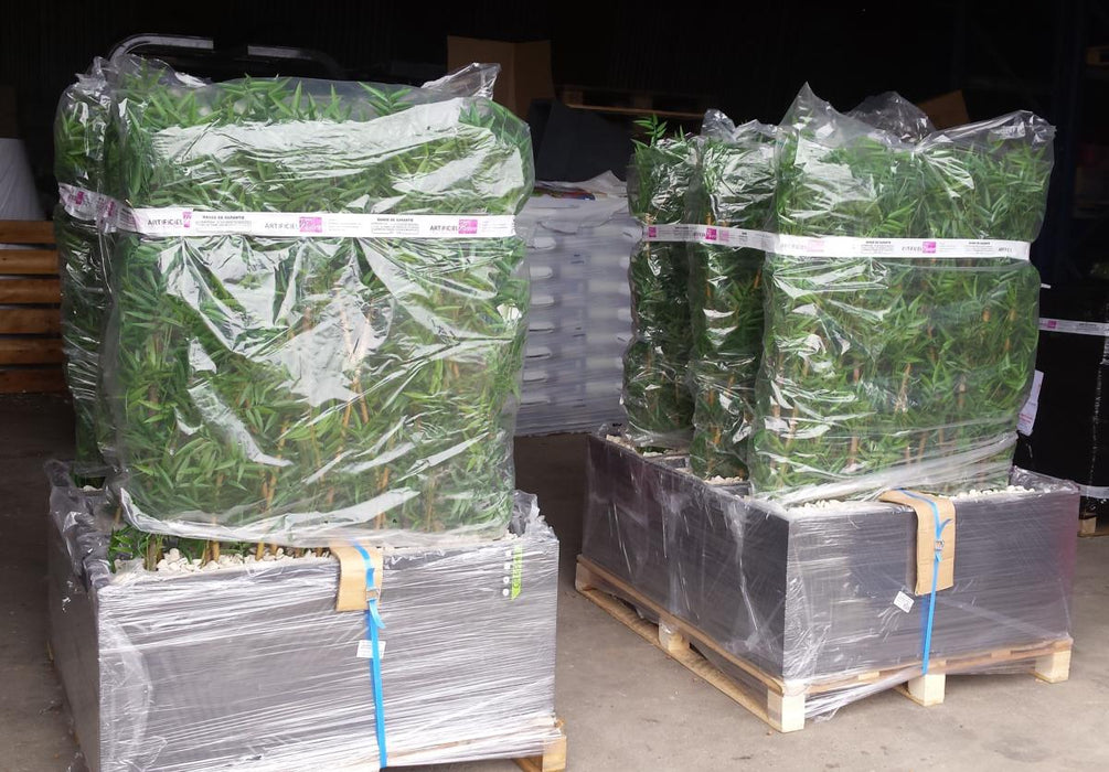 Kunstig Plante Med Bakke Og Hvid Marmorfinish