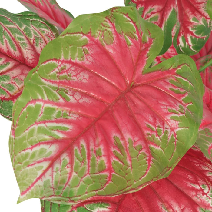 Kunstig Plante Med Pot Caladium 85 Cm Grøn Og Rød