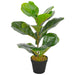 Kunstig Plante Med Grønne Figenblade Potte 45 Cm