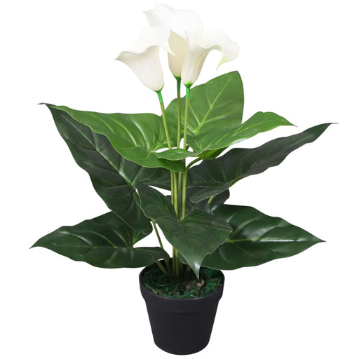 Kunstig Plante Med Potte Calla Lily 45 Cm Hvid