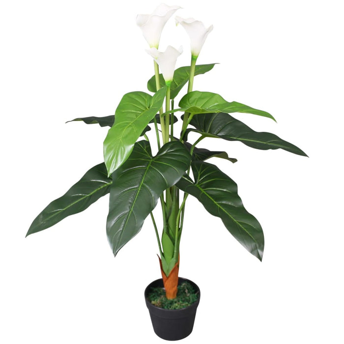 Kunstig Plante Med Potte Calla Lily 85 Cm Hvid