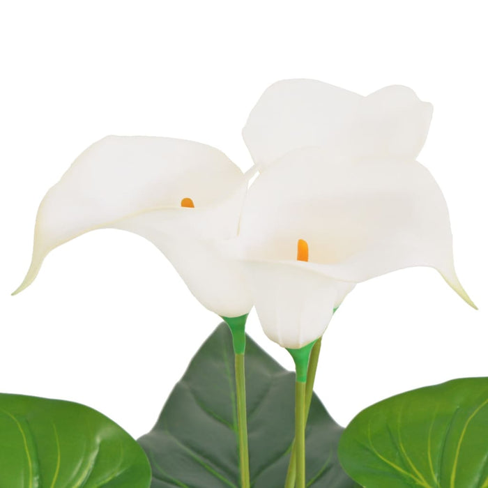 Kunstig Plante Med Potte Calla Lily 85 Cm Hvid