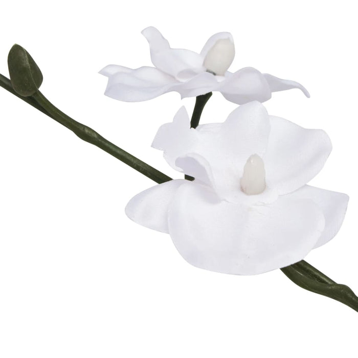Kunstig Plante Med Orkidépotte 30 Cm Hvid