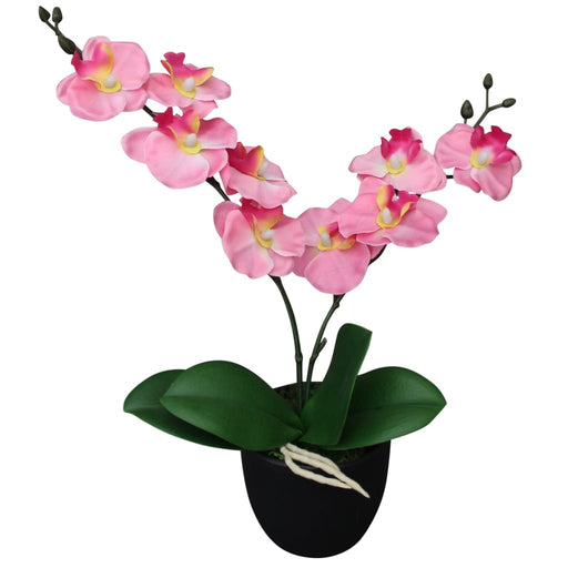 Kunstig Plante Med Orkidépotte 30 Cm Pink