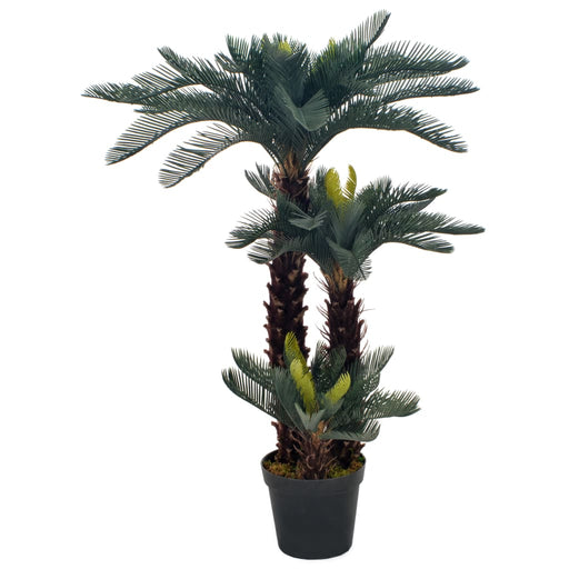 Kunstig Plante Med Grøn Cycas Palmepotte 125 Cm