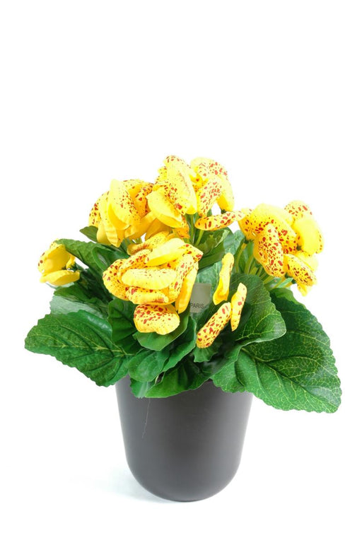 Kunstig Calceolar Plante Gul 30 Cm