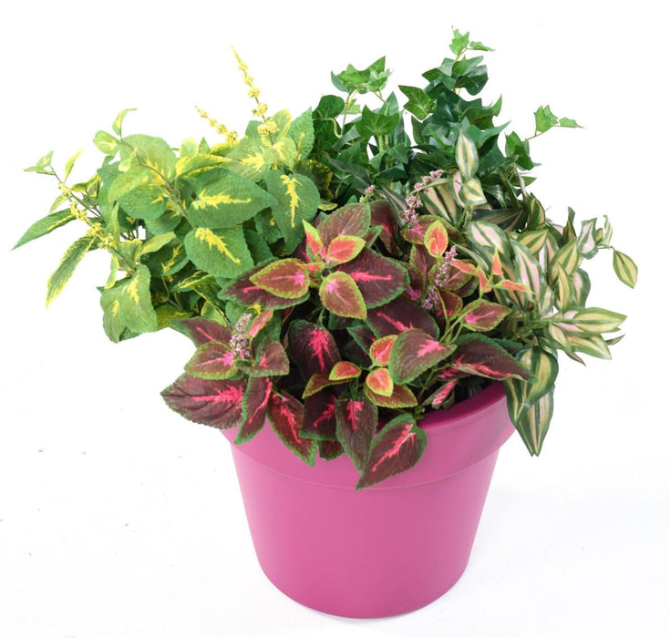 Kunstig Coleus Plante 40Cm Grøn Rød På Stake