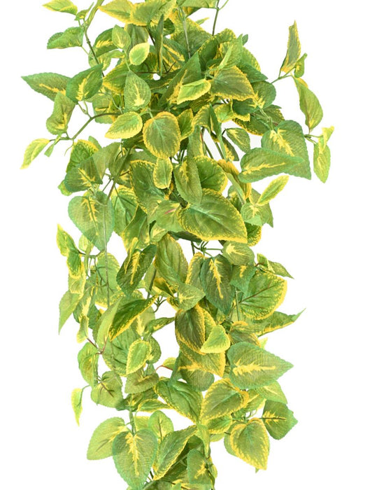 Kunstig Coleus Plante På Stave 75 Cm Grøn Gul