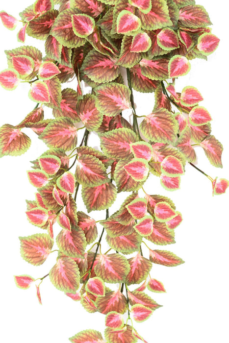 Kunstig Coleus Plante Rød Grøn 96Cm På Stake