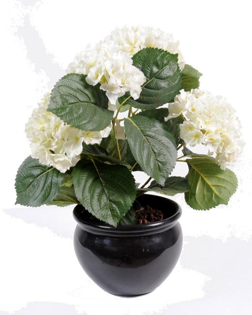 Kunstig Plantehortensia 5 Hoveder Creme 50Cm
