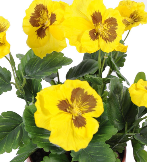 Kunstig Plante Gul Stedmoderblomst På Stag 26Cm