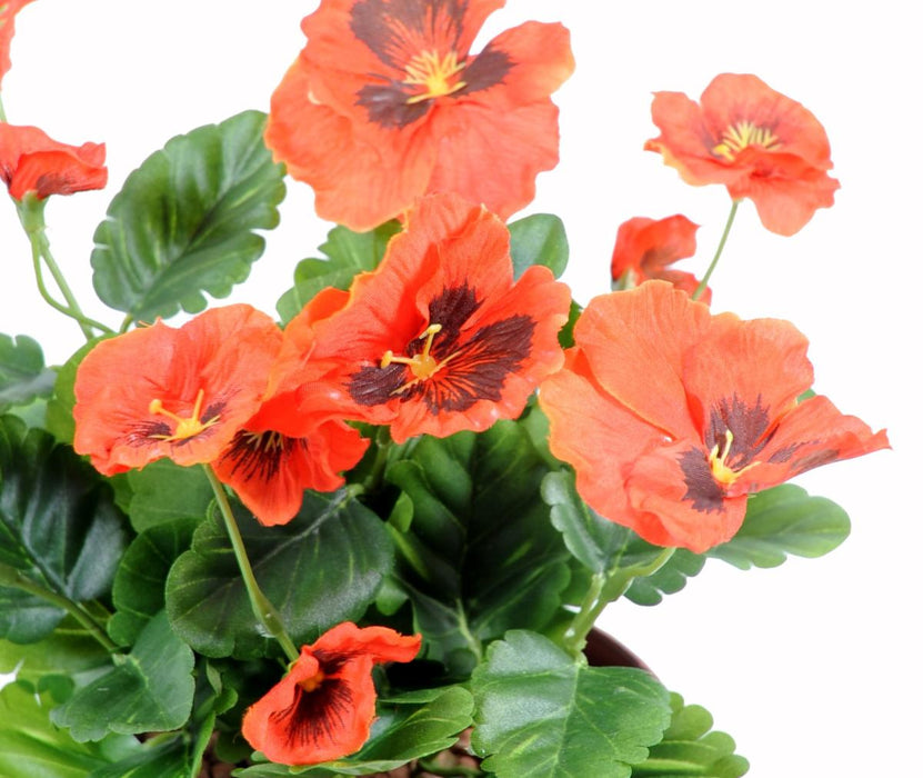 Kunstig Plante Rød Stedmoderblomst På Pæl 26 Cm