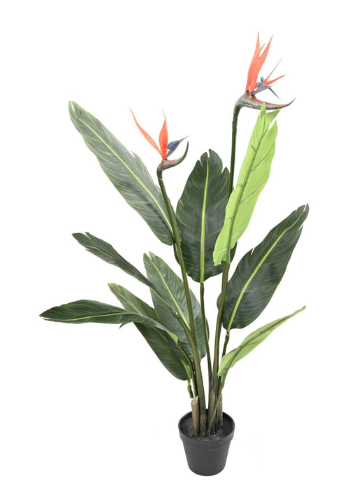 Kunstig Strelitzia Plante 2 Blomster 95 Cm